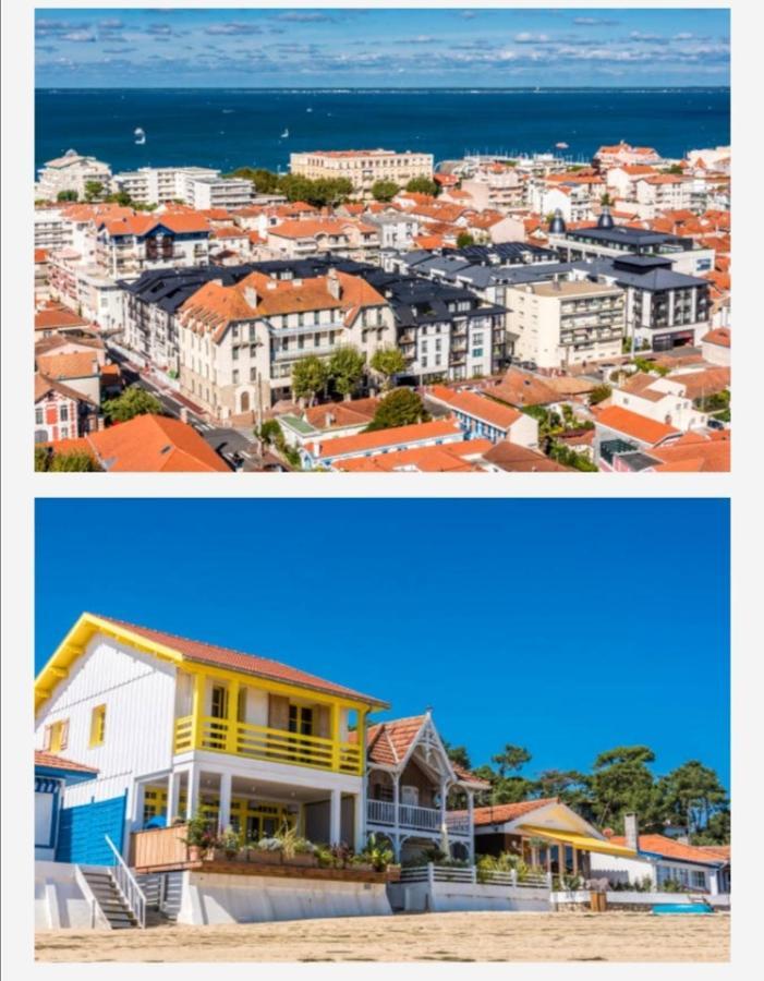 Appartement Vue Sur Baie Et Ocean, 100 M De La Plage Et Du Centre Par Chemin Prive Arcachon Ngoại thất bức ảnh
